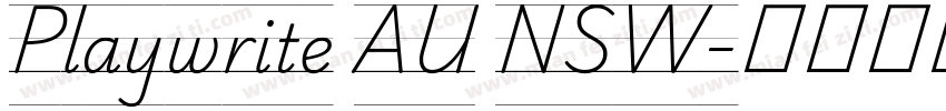 Playwrite AU NSW字体转换